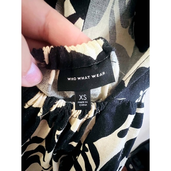 Open Back Floral Midi Linen Blend Maxi Dress Size XS - Picture 6 of 8